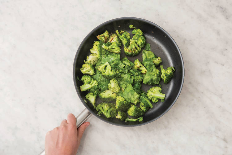 Cook the veggies & rissoles