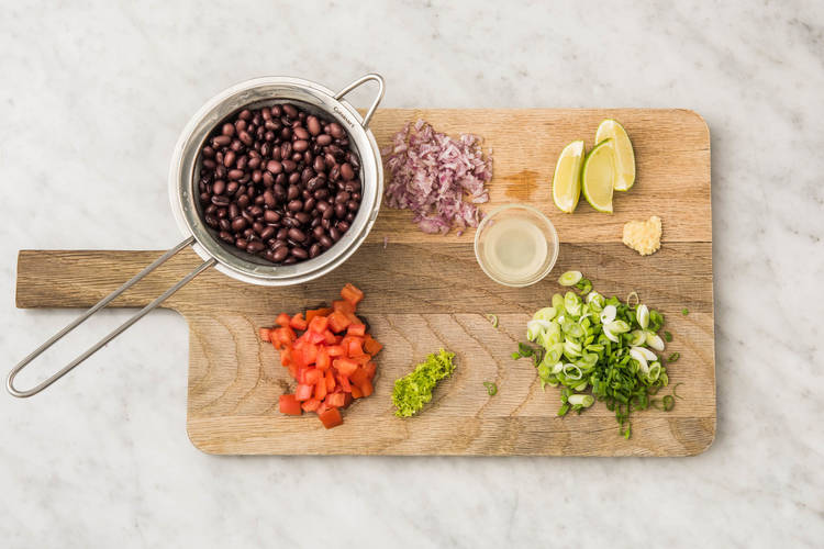 1 BOIL POTATOES AND PREP