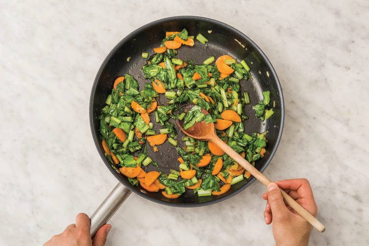 Cook the veggies