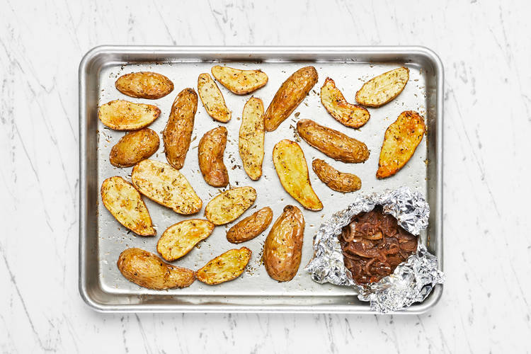 ROAST POTATOES AND SHALLOT