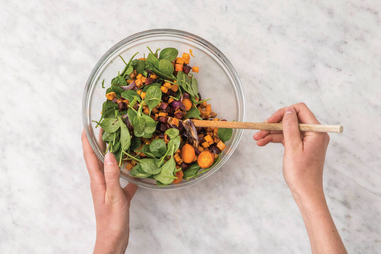 Toss the veggies