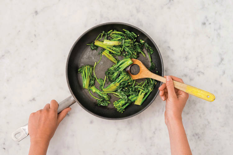 COOK THE GARLIC GREENS