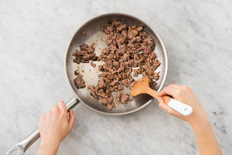 Cook Orzo and Cook Sausage