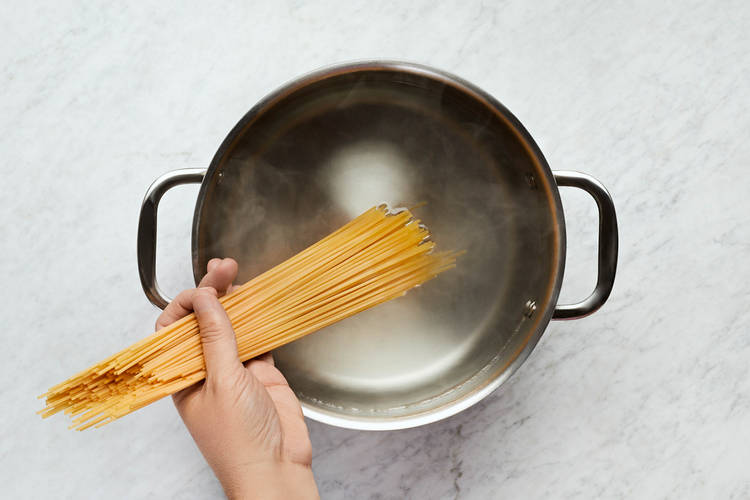 Cook Pasta and Season Tomatoes