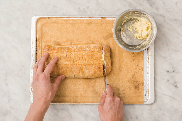MAKE THE GARLIC BREAD