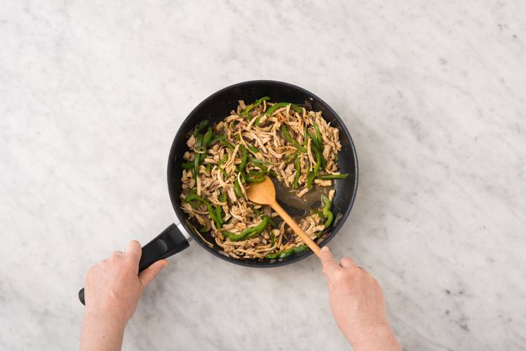 Cook Veggies and Pork