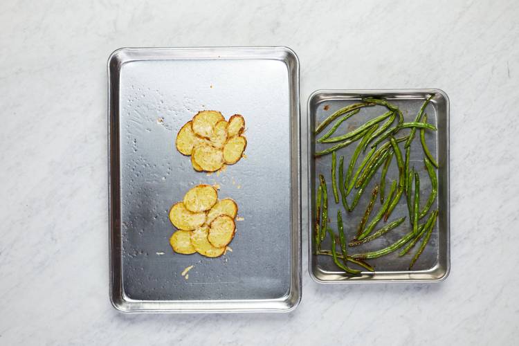 Roast Potatoes and Green Beans
