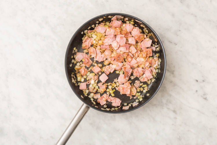 PAN-FRY THE HAM