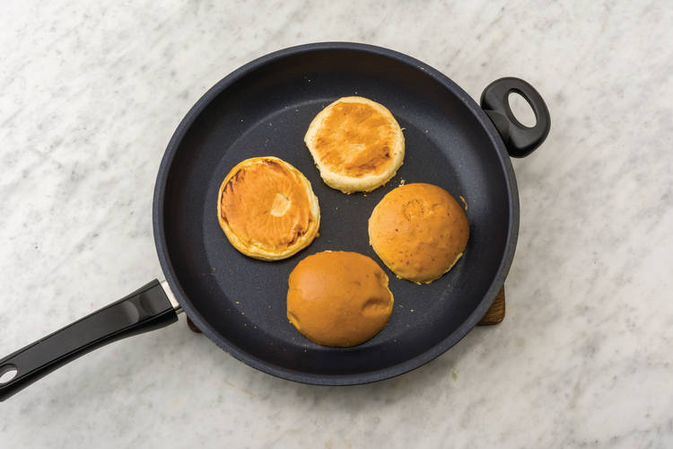 Heat the burger buns