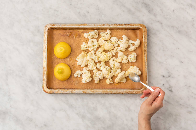 RÔTIR LE CITRON ET LE CHOU-FLEUR