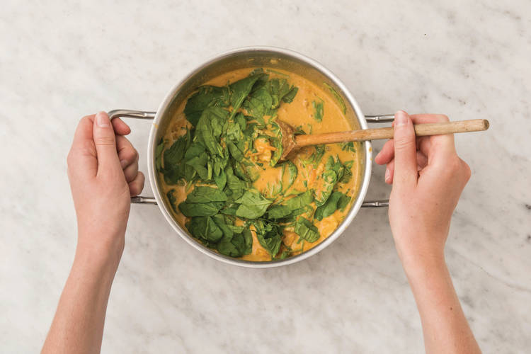 STIR THROUGH THE SPINACH