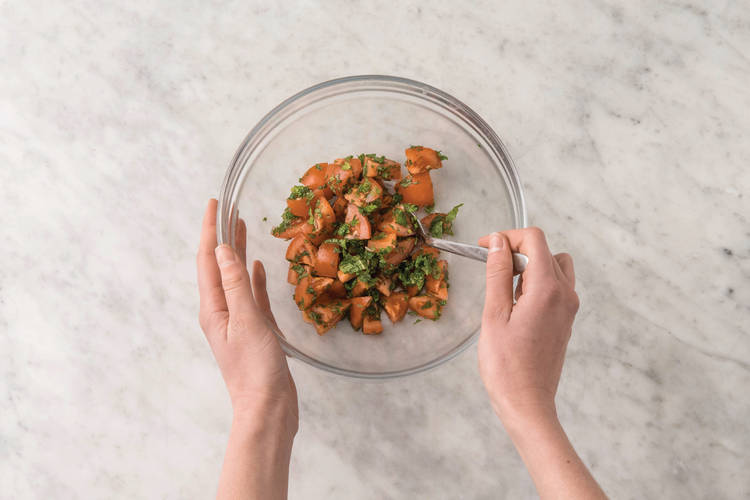 MAKE THE TOMATO SALSA