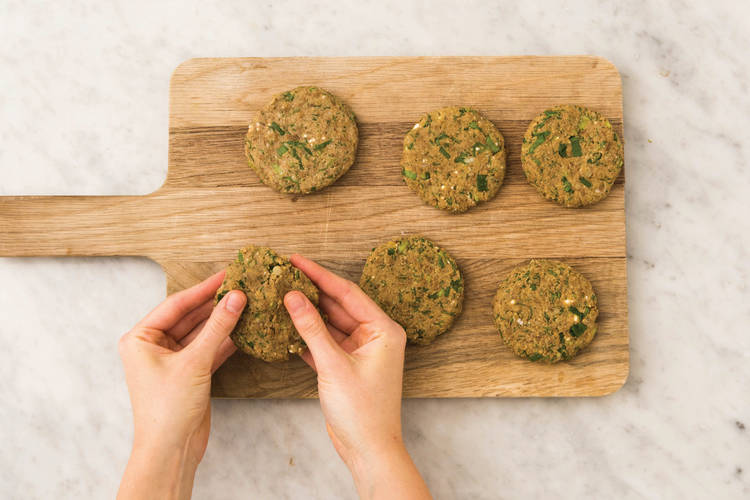 Make the lentil patties