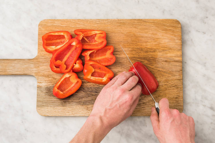 Paprika vorbereiten