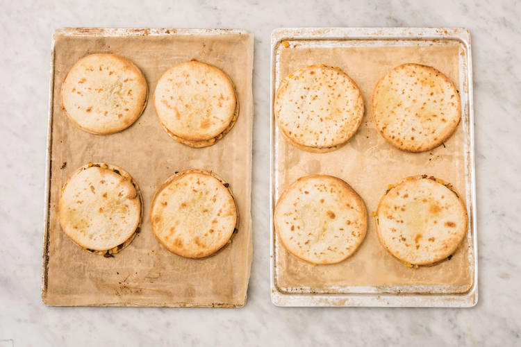 bake the quesadillas