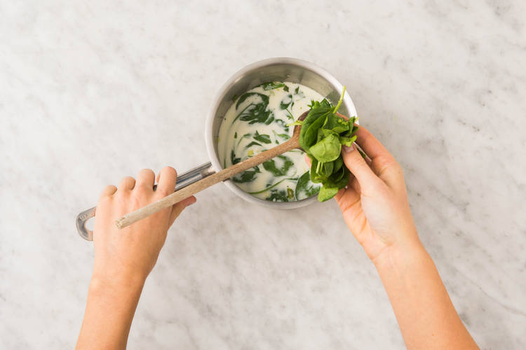 spinat zur sosse geben