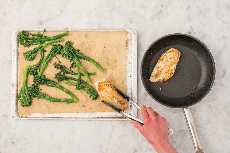 BAKE THE CHICKEN  & ASPARAGUS