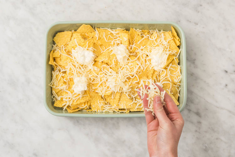 Nacho-bake toppen
