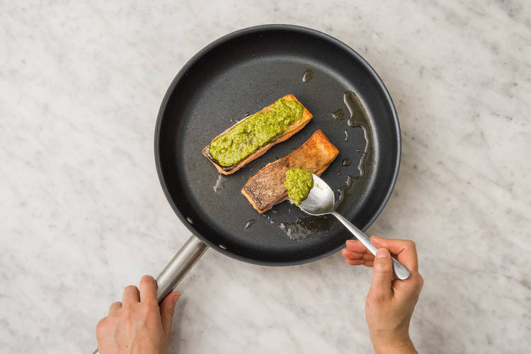 Zalmfilet bakken