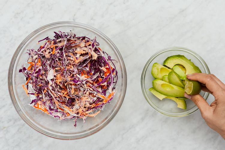 Make Slaw and Avocado Salad