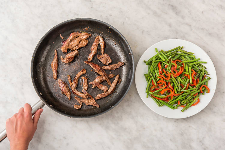 COOK BEEF AND ASSEMBLE