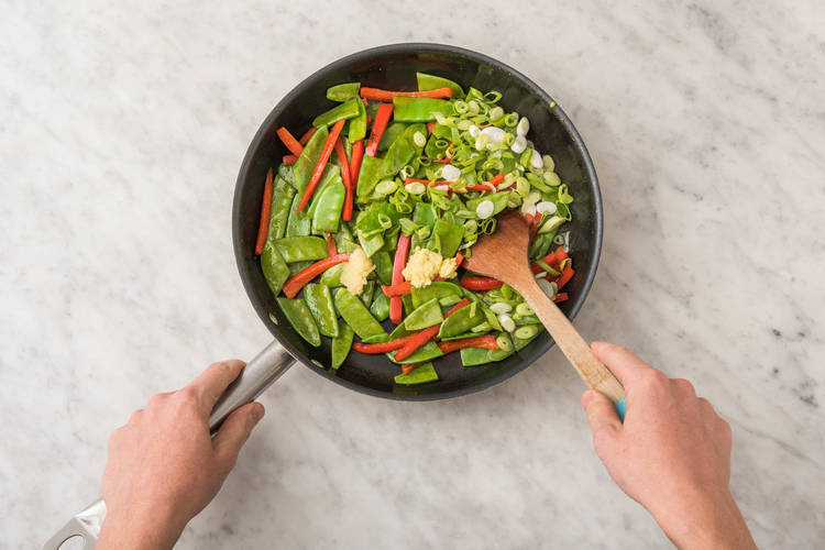 FINISH VEGGIES AND SAUCE