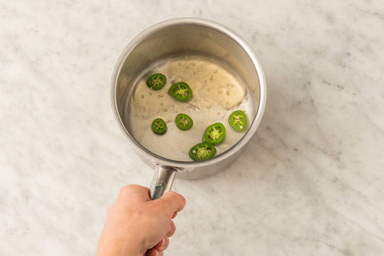 COOK RICE & PICKLE JALAPEÑO