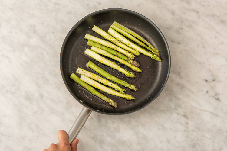 Cook the asparagus