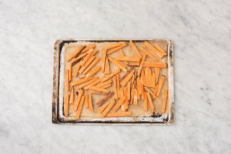 BAKE THE SWEET POTATO FRIES