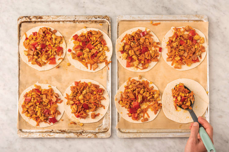 ASSEMBLE THE QUESADILLAS