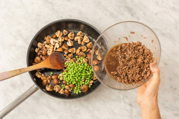 COOK MUSHROOMS & ASSEMBLE