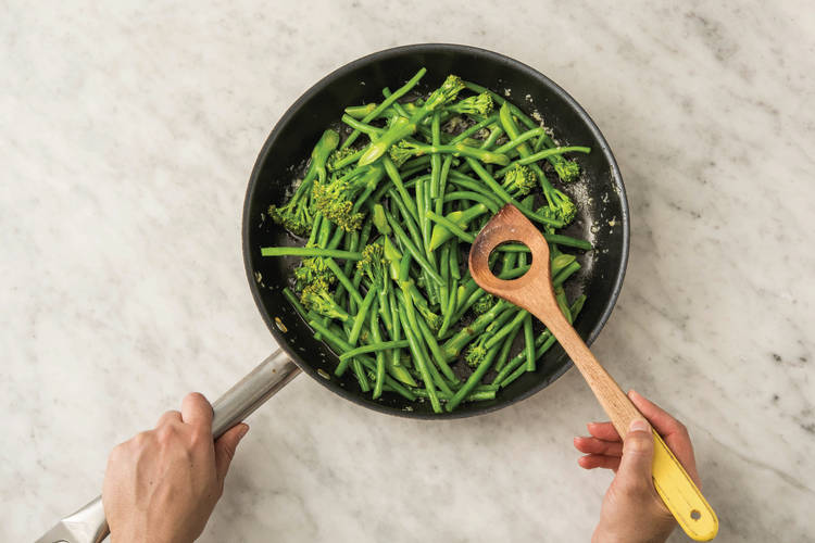Saute the greens