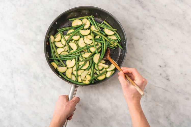 cook the garlic greens