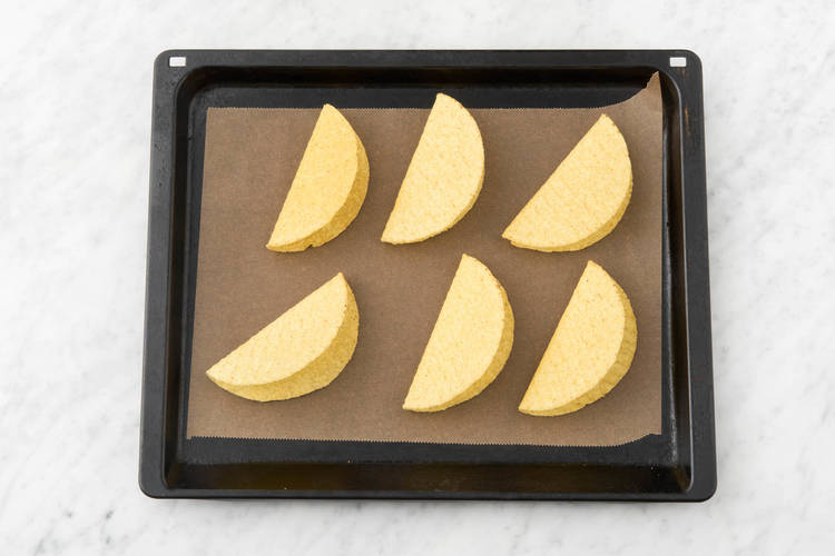 Tacoschelpen verwarmen