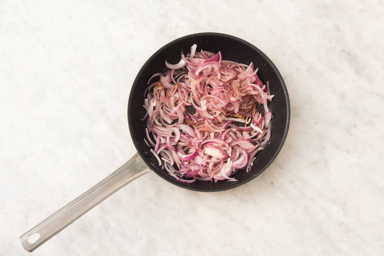 CARAMELISE THE ONIONS