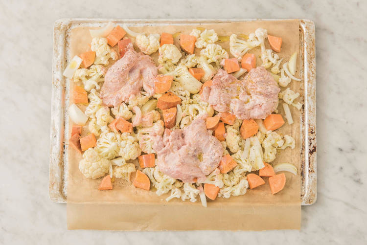 BAKE THE CHICKEN & VEGGIES