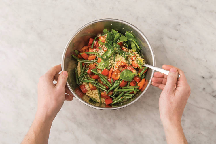ADD THE VEG & LEMON