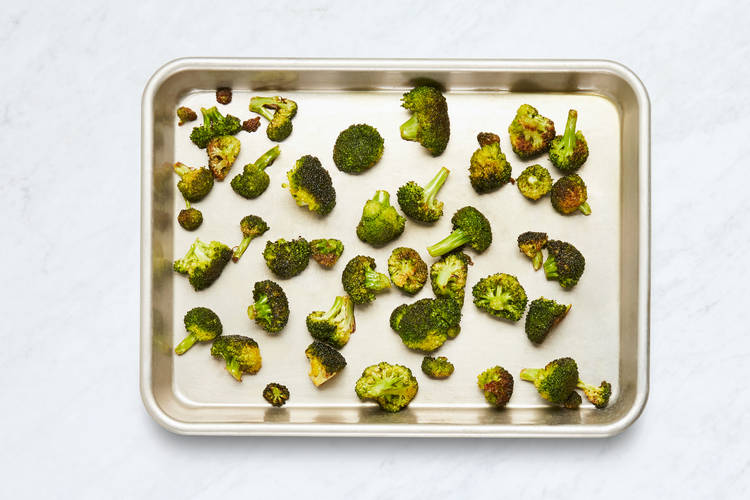 Roast Broccoli and Cook Potatoes