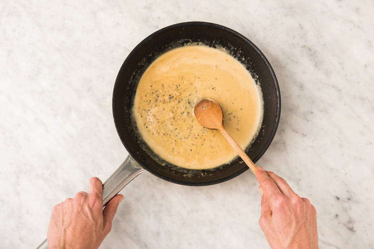 MAKE THE PEPPERCORN SAUCE