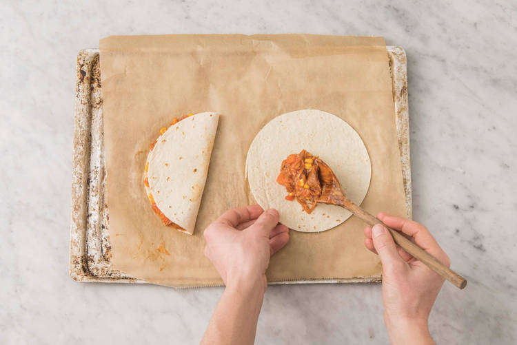 ASSEMBLE THE QUESADILLAS