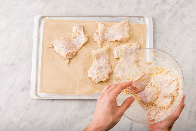 BAKE THE CHICKEN & VEGGIES