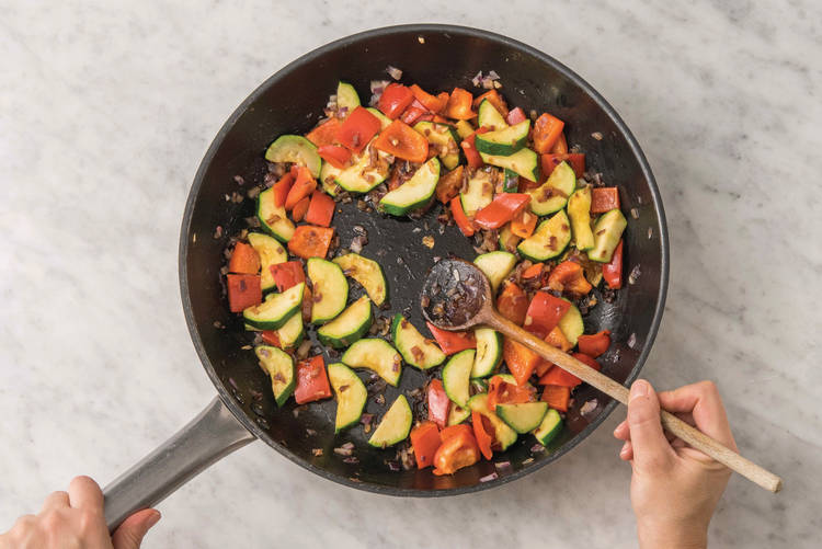 Cook the veggies