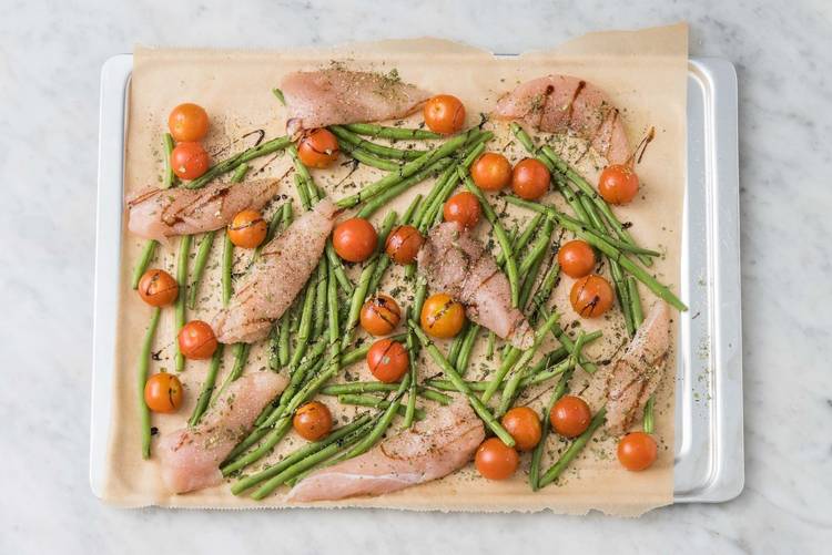 ASSEMBLE CHICKEN & VEGGIES