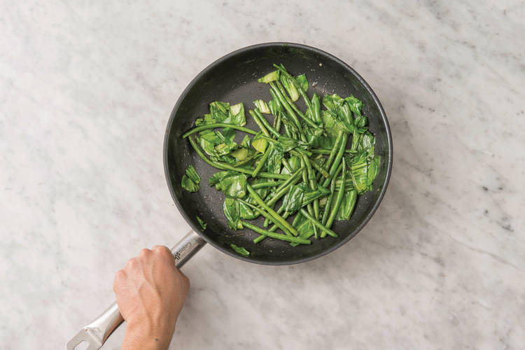 Cook the greens
