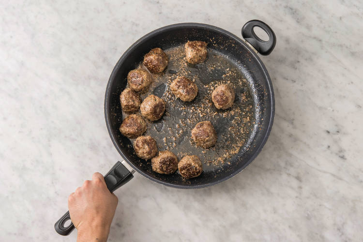 Cook the meatballs