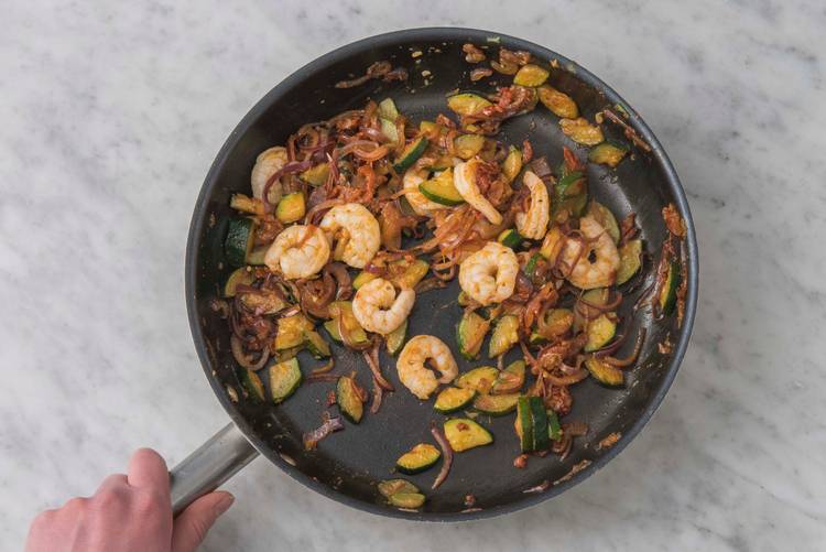 Add the Prawns