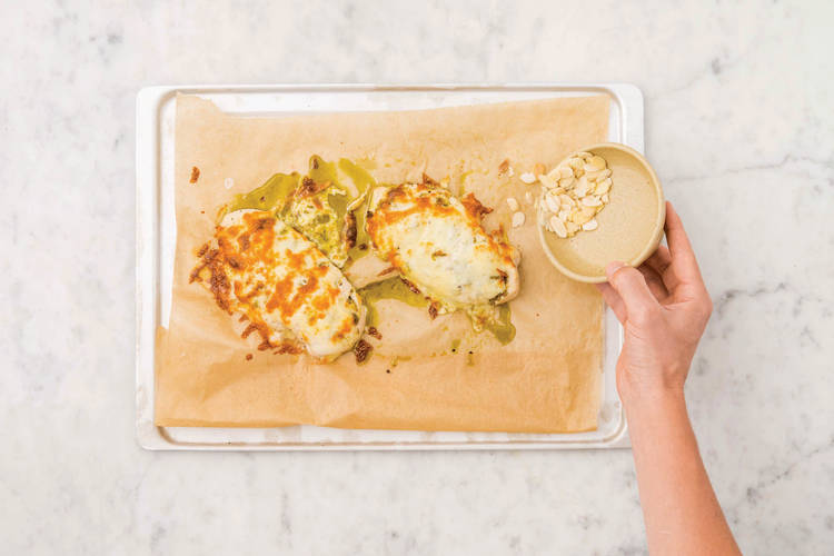 Bake the hasselback chicken