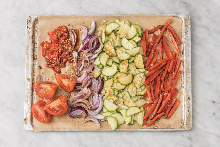Roast the veggies