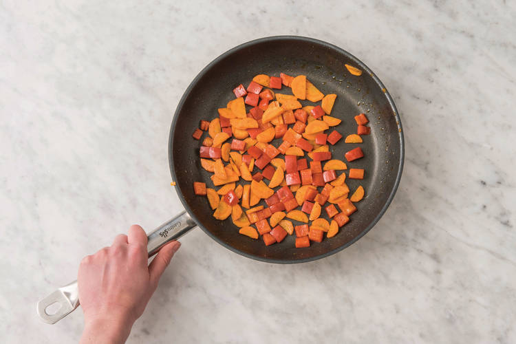 Cook the veggies