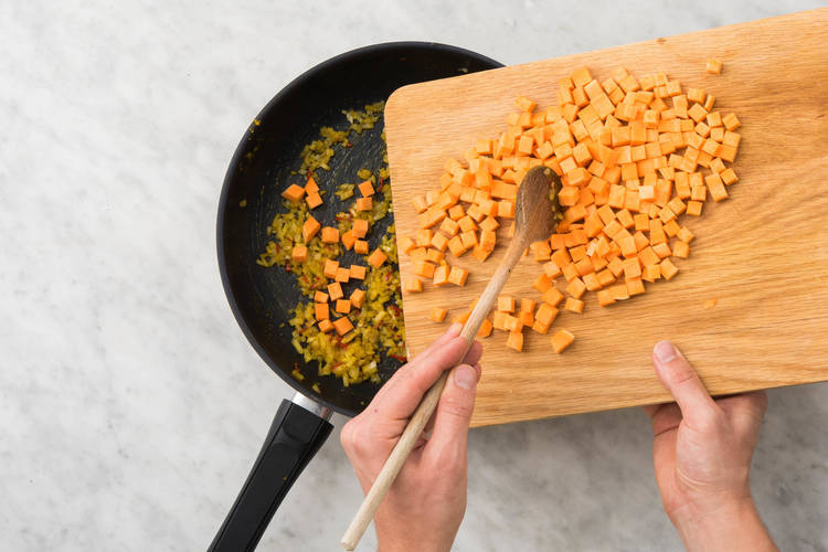 Zoete aardappel bakken